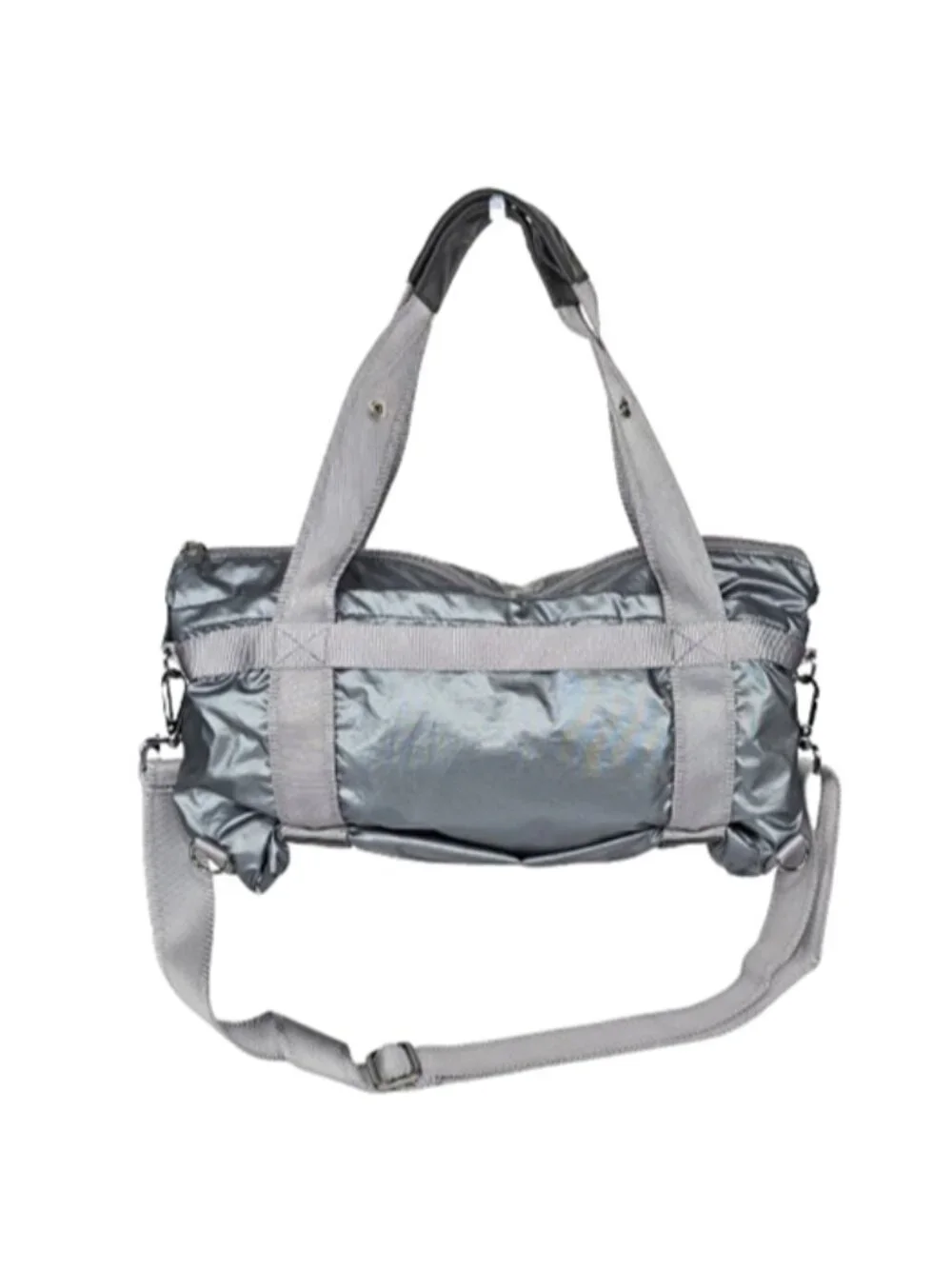 ANDI New York Metallic Nylon Adjustable Convertible Strap Travel Gym Tote Bag